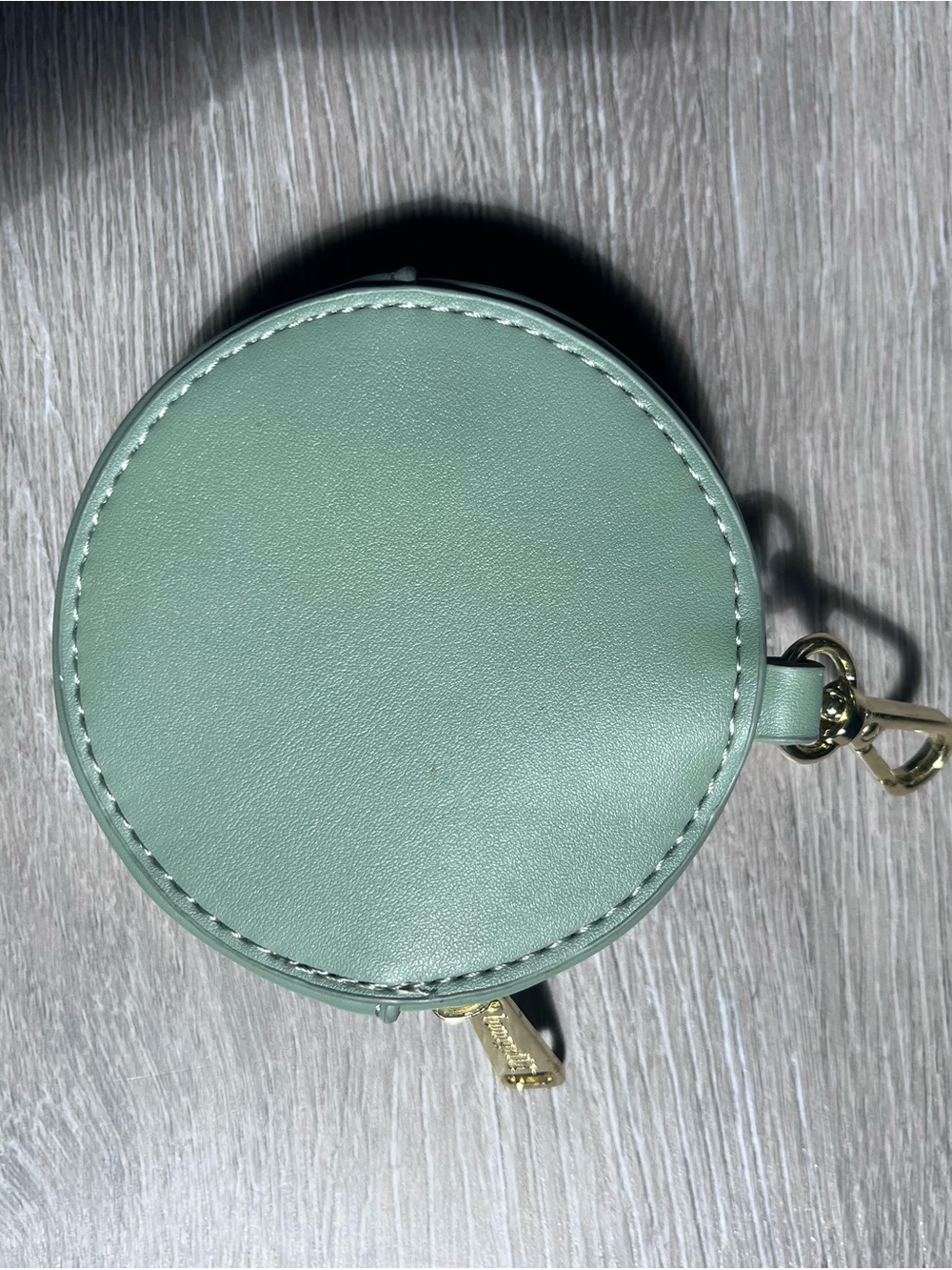 Loungefly Tinker Bell Green Floral Keychain Coin Pouch with Gold Trim - Picture 4 of 8